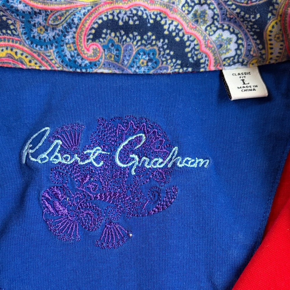 Robert Graham Vibrant Red Polo Shirt - Picture 2 of 9